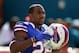 Dec 23, 2012; Miami Gardens, FL, USA; Buffalo Bills running back C.J. Spiller (28) before a game against the Miami Dolphins before a game at Sun Life Stadium. Mandatory Credit: Robert Mayer-USA TODAY Sports