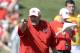 Jul 28, 2013; St. Joseph, MO, USA; Kansas City Chiefs head coach Andy Reid gives orders during training camp at Missouri Western State University. Mandatory Credit: John Rieger-USA TODAY Sports
