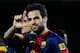 BARCELONA, SPAIN - APRIL 06: Cesc Fabregas of FC Barcelona celebrates after scoring his team's third goal during the La Liga match between FC Barcelona and RCD Mallorca at Camp Nou on April 6, 2013 in Barcelona, Spain. (Photo by David Ramos/Getty Images)