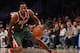 NEW YORK, NY - FEBRUARY 19: Brandon Jennings #3 of the Milwaukee Bucks dribbles the ball against the Brooklyn Nets at the Barclays Center on February 19, 2013 in New York City. NOTE TO USER: User expressly acknowledges and agrees that, by downloading and/or using this photograph, user is consenting to the terms and conditions of the Getty Images License Agreement. The Nets defeated the Bucks 113-111 in overtime. (Photo by Bruce Bennett/Getty Images)