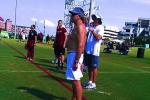 Spurrier Continues to Go Shirtless at Practice