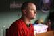 BOSTON, MA - AUGUST 2: Jon Lester #31 of the Boston Red Sox sits in the dugout after being pulled from a game against the Arizona Diamonds in the top of the fifth inning at Fenway Park on August 2, 2013 in Boston, Massachusetts. (Photo by Gail Oskin/Getty Images)