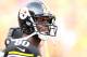 December 9, 2012; Pittsburgh, PA, USA; Pittsburgh Steelers wide receiver Plaxico Burress (80) looks on from the sidelines against the San Diego Chargers during the second quarter at Heinz Field. Mandatory Credit: Charles LeClaire-USA TODAY Sports