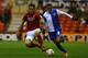 NOTTINGHAM, ENGLAND - OCTOBER 03: Chris Cohen of Nottingham Forest battles for the ball with Martin Olsson of Blackburn Rovers during the npower Championship match between Nottingham Forest and Blackburn Rovers at City Ground on October 3, 2012 in Nottingham, England. (Photo by Paul Gilham/Getty Images)