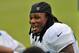 Jul 30, 2013; Nashville, TN, USA; Tennessee Titans running back Chris Johnson (28) during training camp at Saint Thomas Sports Park. Mandatory Credit: Jim Brown-USA TODAY Sports