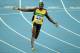DAEGU, SOUTH KOREA - SEPTEMBER 04: Usain Bolt of Jamaica celebrates victory and a new world record in the men's 4x100 metres relay final during day nine of 13th IAAF World Athletics Championships at Daegu Stadium on September 4, 2011 in Daegu, South Korea. (Photo by Andy Lyons/Getty Images)