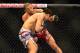 Aug 3, 2013; Rio De Janeiro, Brazil; Jose Aldo (red gloves) fights Chan Sung Jung (blue gloves) during UFC 163 at HSBC Arena. Mandatory Credit: Jason Silva-USA TODAY Sports