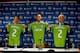 SEATTLE, WA - AUGUST 05: Former U.S. National Team Captain Clint Dempsey is introduced to the media by head coach Sigi Schmid (R) and General Manager Adrian Hanauer during a press conference announcing his signing with the Seattle Sounders FC at CenturyLink Field on August 5, 2013 in Seattle, Washington. (Photo by Otto Greule Jr/Getty Images)