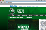 Brooklyn Nets Website Links to Celtics' Page