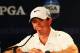 ROCHESTER, NY - AUGUST 07: Rory McIlroy of Northern Ireland is interviewed during a press conference prior to the start of the 95th PGA Championship at Oak Hill Country Club on August 7, 2013 in Rochester, New York. (Photo by Streeter Lecka/Getty Images)