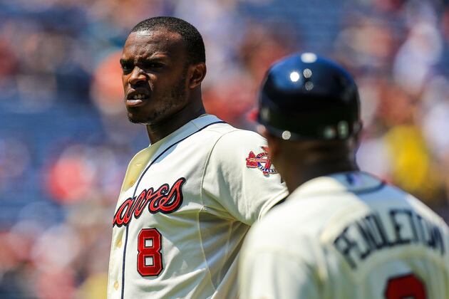 Justin Upton Leaves Game with Hamstring Cramp