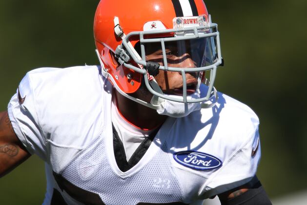 Joe Haden Picks off Brandon Weeden Twice in Team Drills
