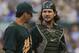 Milone (left) is in Triple-A and Jaso (right) is on the disabled list. Will Oakland make a move?
