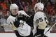 Malkin and Gonchar (right) in Pittsburgh.