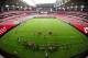 Jul 28, 2013; Glendale, AZ, USA; General view of the field during training camp at University of Phoenix Stadium. Mandatory Credit: Matt Kartozian-USA TODAY Sports