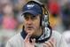 October 27, 2012; Pittsburgh, PA, USA; Pittsburgh Panthers head coach Paul Chryst reacts on the sidelines against the Temple Owls during the first quarter at Heinz Field. Mandatory Credit: Charles LeClaire-USA TODAY Sports