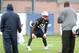 Jul 26, 2013; Foxborough, MA, USA; New England Patriots linebacker Jamie Collins (91) lines up for a drill during training camp at the practice fields of Gillette Stadium. Mandatory Credit: Stew Milne-USA TODAY Sports
