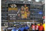 Predators Trying to Prevent Hawks' Fans from Invading Arena