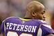 MINNEAPOLIS, MN - DECEMBER 30: Adrian Peterson #28 of the Minnesota Vikings after a game against Green Bay Packers on December 30, 2012 at Mall of America Field at the Hubert H. Humphrey Metrodome in Minneapolis, Minnesota. The Vikings defeated the Packers 37-34. (Photo by Andy Clayton King/Getty Images)