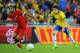 BASEL, SWITZERLAND - AUGUST 14: Oscar of Brazil (R) is challenged by Ricardo Rodriguez of Switzerland during the international friendly match between Switzerland and Brazil at St. Jakob Stadium on August 14, 2013 in Basel, Switzerland. (Photo by Daniel Kopatsch/Getty Images)