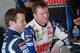 Kasey Kahne and Dale Earnhardt Jr. relax in the Daytona garage early in the 2013 season. Credit: Dwight Drum