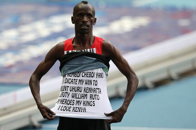 Kenya's Kemboi Lands World Steeplechase Hat-Trick