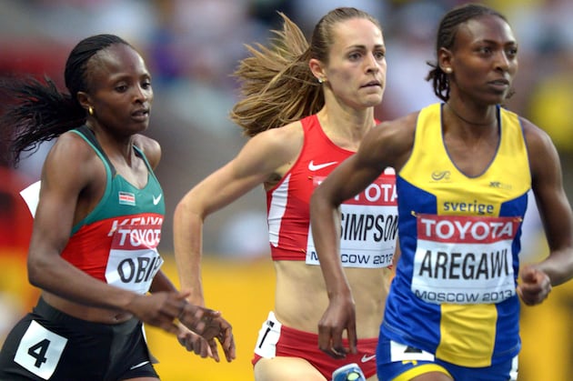 USA's Jenny Simpson Takes Silver in 1,500; Cain 10th
