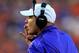 GAINESVILLE, FL - OCTOBER 06: Head coach Les Miles of the LSU Tigers watches the action during the game against the Florida Gators at Ben Hill Griffin Stadium on October 6, 2012 in Gainesville, Florida. (Photo by Sam Greenwood/Getty Images)