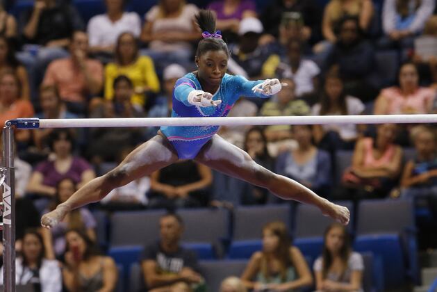 Gymnast Biles Takes Early Lead at U.S. Event