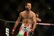 Apr 20, 2013; San Jose, CA, USA; Matt Brown celebrates after defeating Jordan Mein (not pictured) during the welterweight bout of the UFC on Fuel TV at HP Pavilion. Mandatory Credit: Kyle Terada-USA TODAY Sports