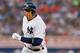 NEW YORK, NY - AUGUST 12: Alex Rodriguez #13 of the New York Yankees runs after hiting a single in the second inning against the Los Angeles Angels of Anaheim at Yankee Stadium on August 12, 2013 in the Bronx borough of New York City. (Photo by Mike Stobe/Getty Images)