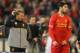 MELBOURNE, AUSTRALIA - JULY 24: Liverpool FC Manager Brendan Rodgers (L) looks on as Luis Suarez of Liverpool is substituted into the match during the match between the Melbourne Victory and Liverpool at the Melbourne Cricket Ground on July 24, 2013 in Melbourne, Australia. (Photo by Scott Barbour/Getty Images)
