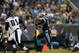 Aug 15, 2013; Philadelphia, PA, USA; Carolina Panthers quarterback Cam Newton (1) scrambles during the first quarter against the Philadelphia Eagles at Lincoln Financial Field. Mandatory Credit: Howard Smith-USA TODAY Sports