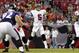 Aug 8, 2013; Tampa, FL, USA; Tampa Bay Buccaneers quarterback Josh Freeman (5) throws the ball during the first quarter against the Baltimore Ravens at Raymond James Stadium. Mandatory Credit: Kim Klement-USA TODAY Sports