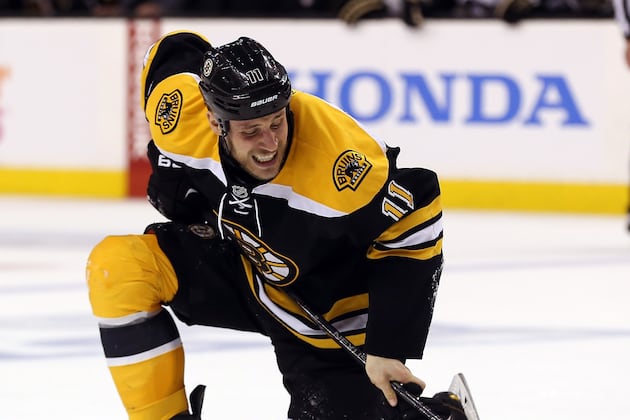 Boston Bruins Forward Gregory Campbell Waiting for Leg to Heal