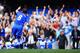 LONDON, ENGLAND - AUGUST 18: Frank Lampard of Chelsea celebrates his goal with manager Jose Mourinho during the Barclays Premier League match between Chelsea and Hull City at Stamford Bridge on August 18, 2013 in London, England. (Photo by Richard Heathcote/Getty Images)