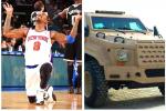 JR Smith Drives a Tank in NYC