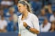 CINCINNATI, OH - AUGUST 17: Victoria Azarenka of Belarus celebrates a point against Jelena Jankovic of Serbia in their Women's Singles semifinals match during the Western & Southern Open on August 17, 2013 at Lindner Family Tennis Center in Cincinnati, Ohio. (Photo by Ronald Martinez/Getty Images)