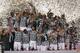 ROME, ITALY - AUGUST 18: FC Juventus team celebrate with the trophy after winning the Tim Supercup final against SS Lazio at Olimpico Stadium on August 18, 2013 in Rome, Italy. (Photo by Paolo Bruno/Getty Images)