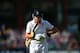 MANCHESTER, ENGLAND - AUGUST 03: Jonny Bairstow of England looks dejected after being dismissed by Mitchell Starc of Australia during day three of the 3rd Investec Ashes Test match between England and Australia at Emirates Old Trafford Cricket Ground on August 3, 2013 in Manchester, England. (Photo by Ryan Pierse/Getty Images)