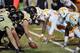 NASHVILLE, TN - NOVEMBER 17: Joe Townsend #57 lines up with the Vanderbilt Commodores against the University of Tennessee at Vanderbilt Stadium on November 17, 2012 in Nashville, Tennessee. (Photo by Frederick Breedon/Getty Images)