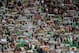GLASGOW, SCOTLAND - JULY 31 : Celtic fans show their colours during the UEFA Champions League Third Qualifying Round First Leg match between Celtic and Elfsborg at Celtic Park Stadium on July 31, 2013 in Glasgow, Scotland. (Photo by Mark Runnacles/Getty Images)