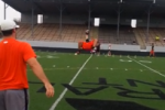 HS WR Catches Passes While Doing Backflips 