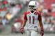 GLENDALE, AZ - JULY 26: Wide receiver Larry Fitzgerald #11 of the Arizona Cardinals during the team training camp at University of Phoenix Stadium on July 26, 2013 in Glendale, Arizona. (Photo by Christian Petersen/Getty Images)