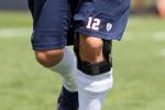 Brady Wearing Knee Brace at Robert Kraft's Request