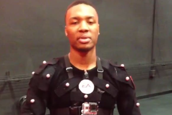 Damian Lillard Wears Motion-Capture Suit for EA Sports NBA Live 14