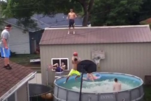 Best Pool Dunk Ever?