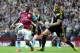 BIRMINGHAM, ENGLAND - MAY 11: Christian Benteke (L) of Aston Villa in action with Gary Cahill of Chelsea during the Barclays Premier League match between Aston Villa and Chelsea at Villa Park on May 11, 2013 in Birmingham, England. (Photo by Chris Brunskill/Getty Images)