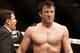 Aug 17, 2013; Boston, MA, USA; Chael Sonnen is congratulated after defeating Shogun Rua during a UFC Light Heavyweight match at the TD Garden. Sonnen won in one round by a knockout. Mandatory Credit: Winslow Townson-USA TODAY Sports