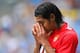 LEICESTER, ENGLAND - JULY 27: Radamel Falcao of Monaco looks on during the the pre season friendly match between Leicester City and Monaco at The King Power Stadium on July 27, 2013 in Leicester, England. (Photo by Michael Regan/Getty Images)